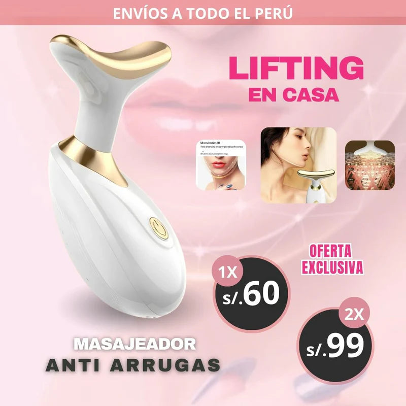 MASAJEADOR BEAUTY FACE REDUCTOR DE ARRUGAS Y PAPADA 100% EFECTIVO