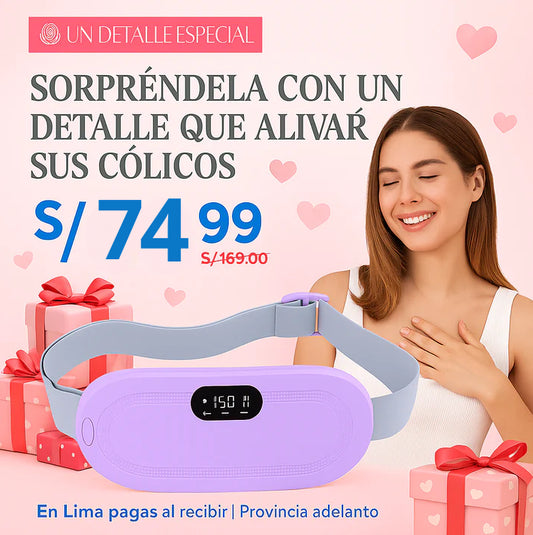 CINTURON TERMICO PARA COLICOS MENSTRUALES + CAJA DE REGALO 🎁